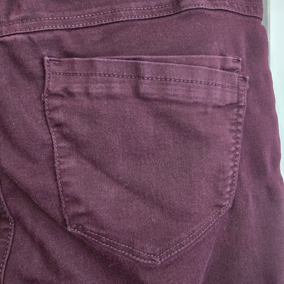 Democracy Womens Size 10 Ab Technology Skinny Pants Burgundy Plum B1590PEX2XX - Picture 12 of 16